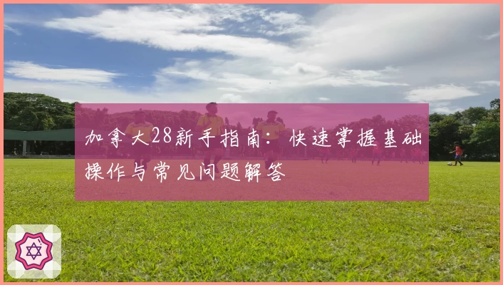 加拿大28新手指南：快速掌握基础操作与常见问题解答